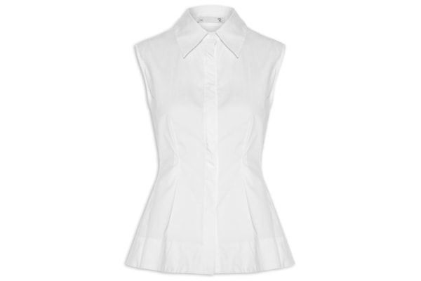 Blusa Feminina com Pregas - Branco