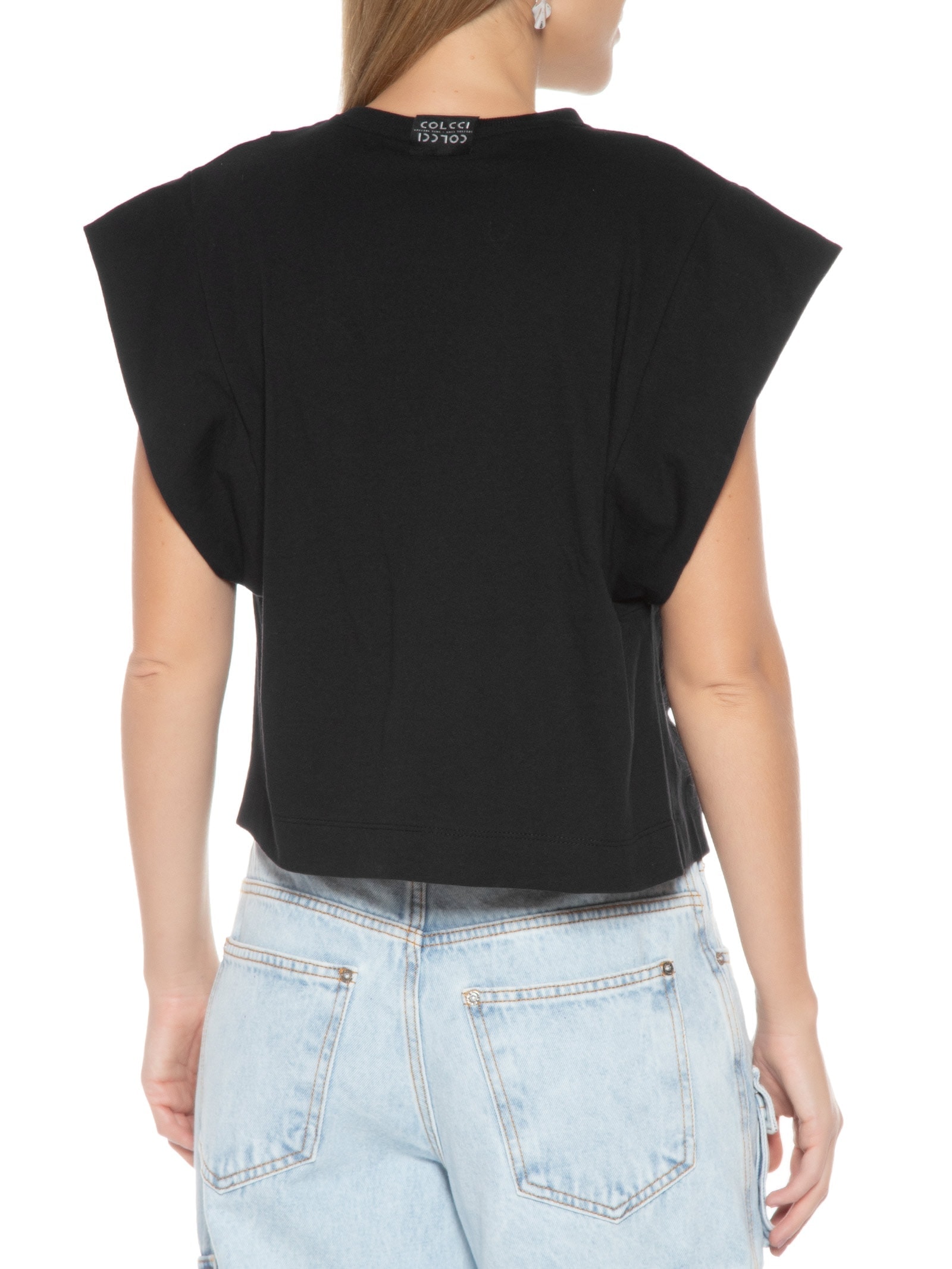 Blusa Feminina Com Pregas Preto Colcci