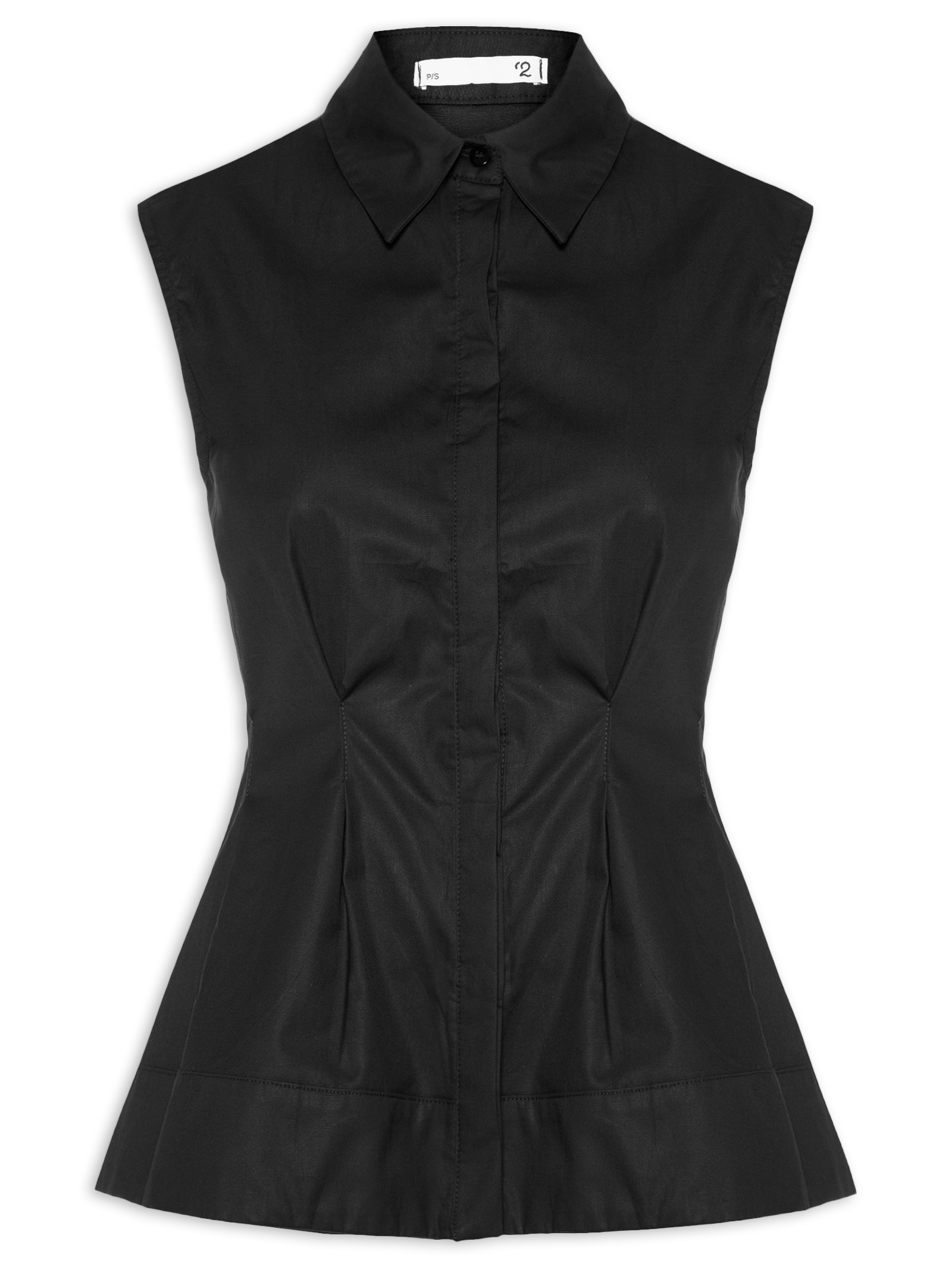 Blusa Feminina com Pregas Preto '2Essential