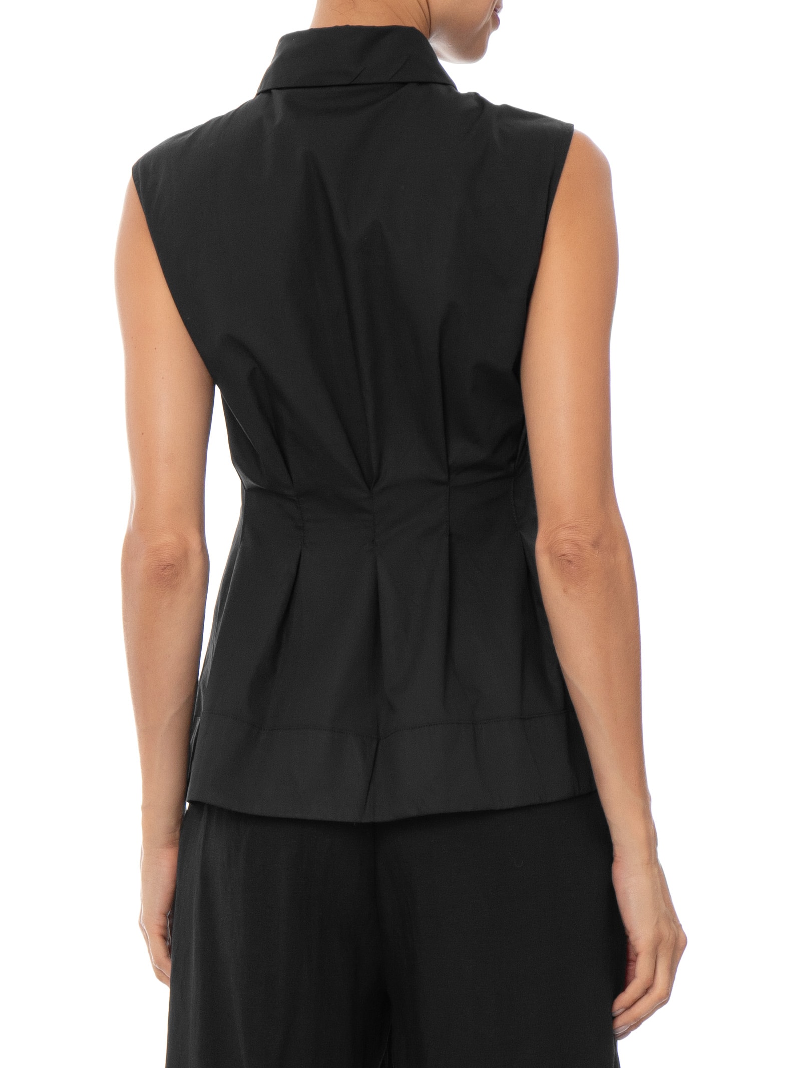 Blusa Feminina com Pregas Preto '2Essential