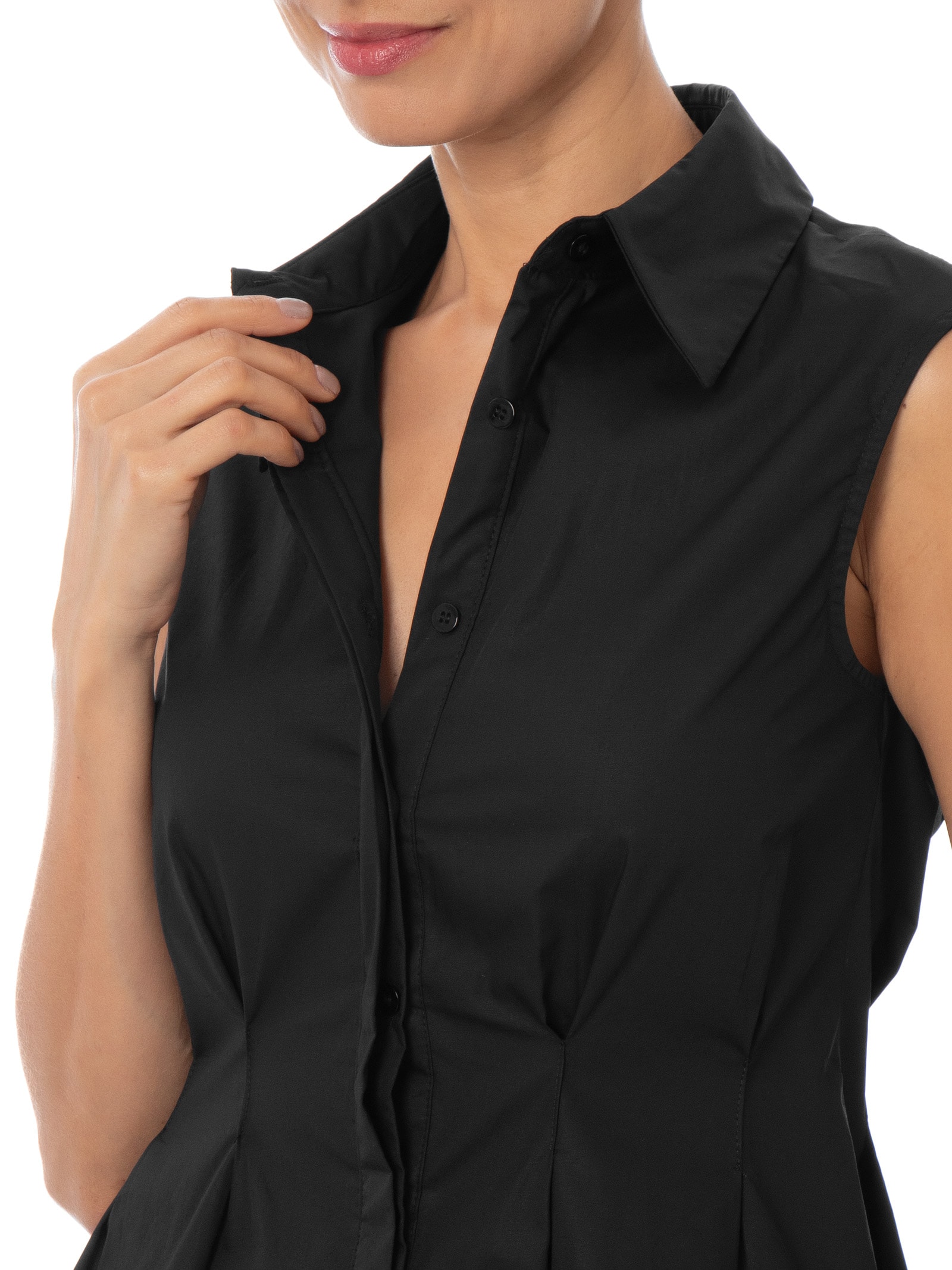 Blusa Feminina com Pregas Preto '2Essential