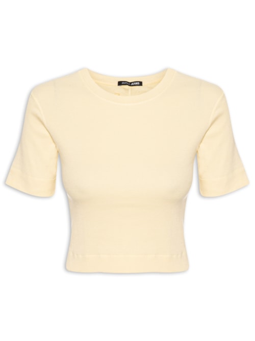 Blusa Feminina Com Recorte Costas – Amarelo