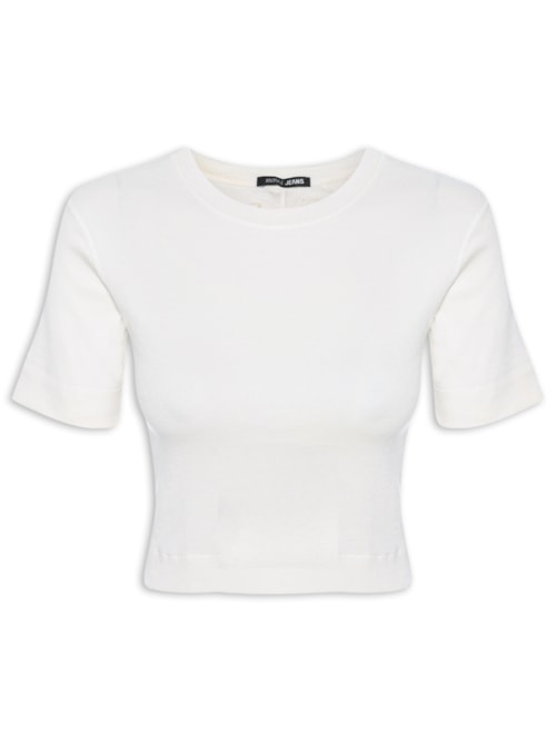 Blusa Feminina Com Recorte Costas – Branco
