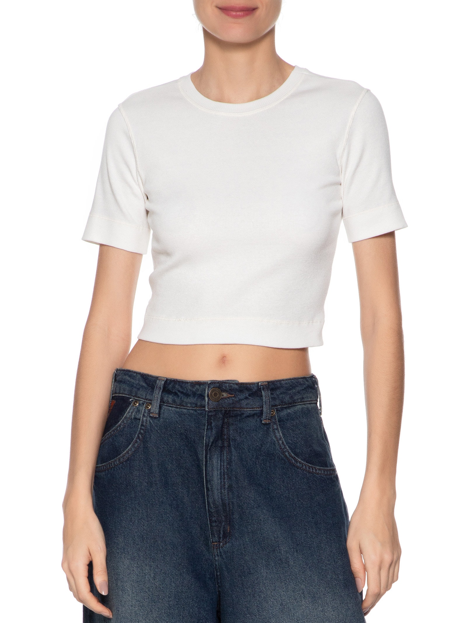 Blusa Feminina Com Recorte Costas Branco Animale Jeans