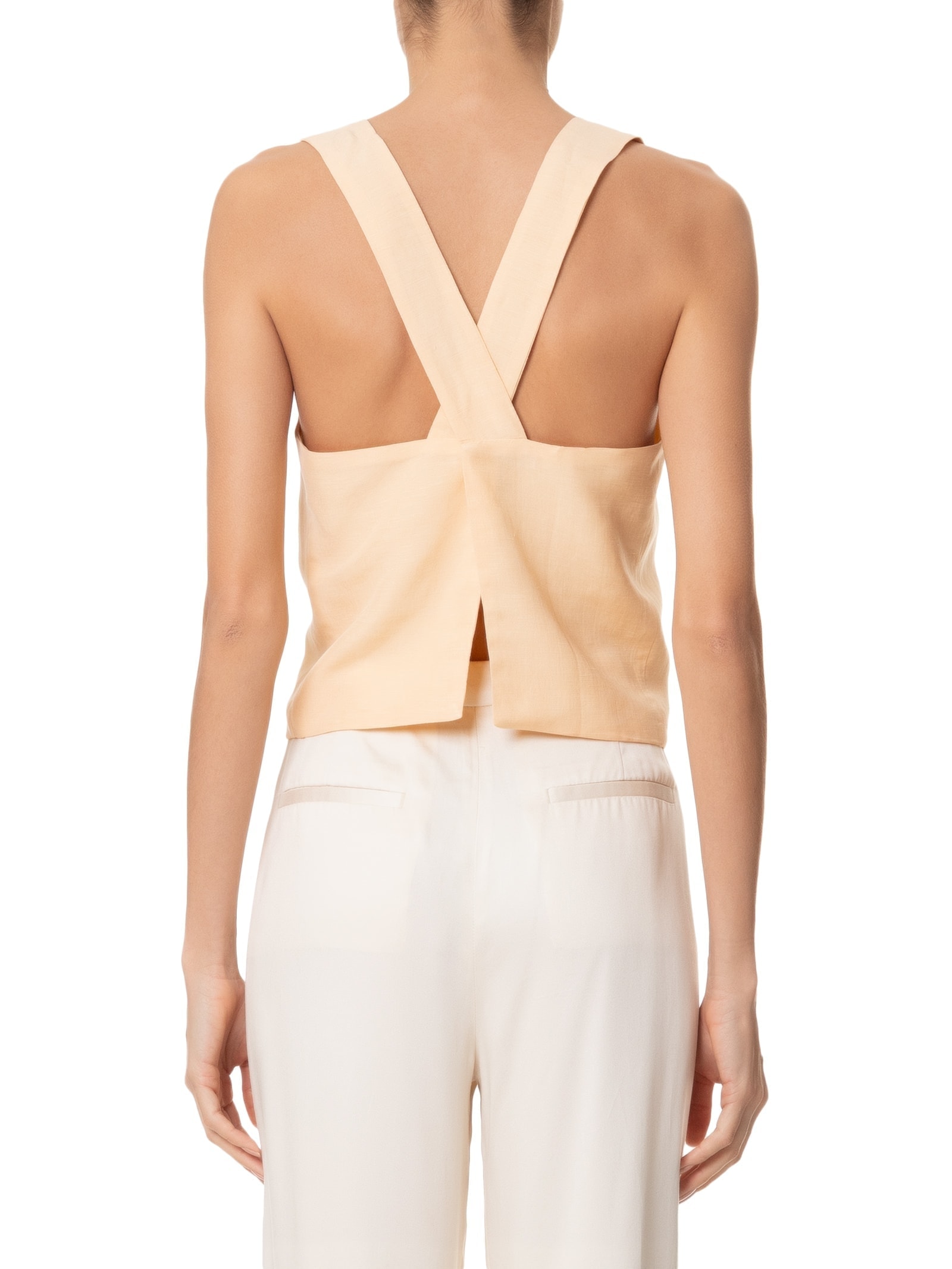 Blusa Feminina Com Transpasse Nas Costas Amarelo Basiq