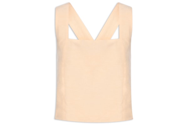 Blusa Feminina Com Transpasse Nas Costas - Amarelo