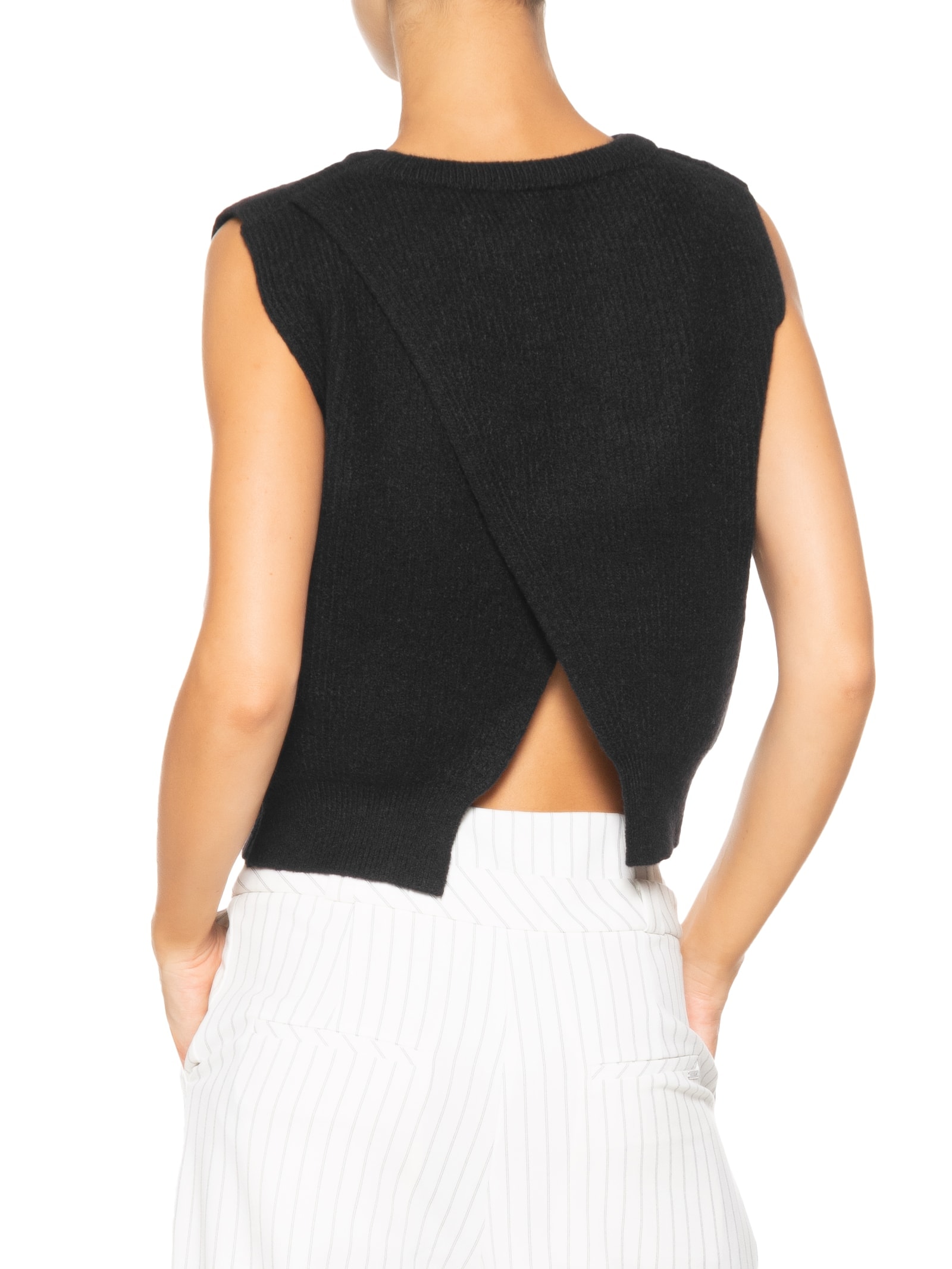 Blusa Feminina Com Transpasse Nas Costas Preto '2Essential
