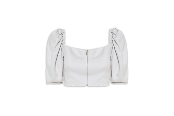 Blusa Feminina Com Zíper Fontal - Cinza