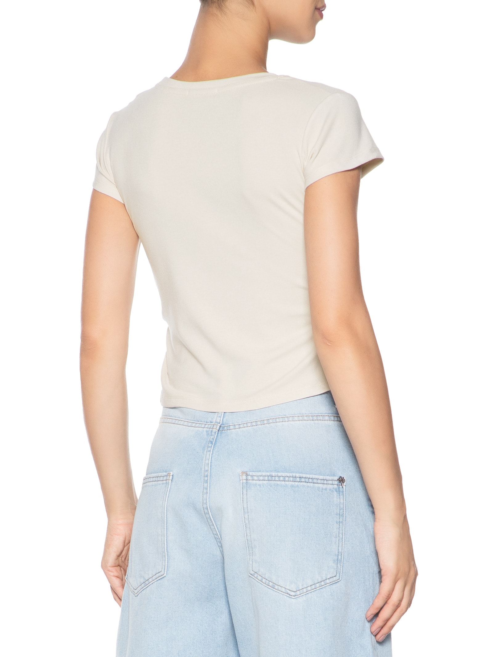 Blusa Feminina Comfy Justa Ao Corpo Bege Basiq