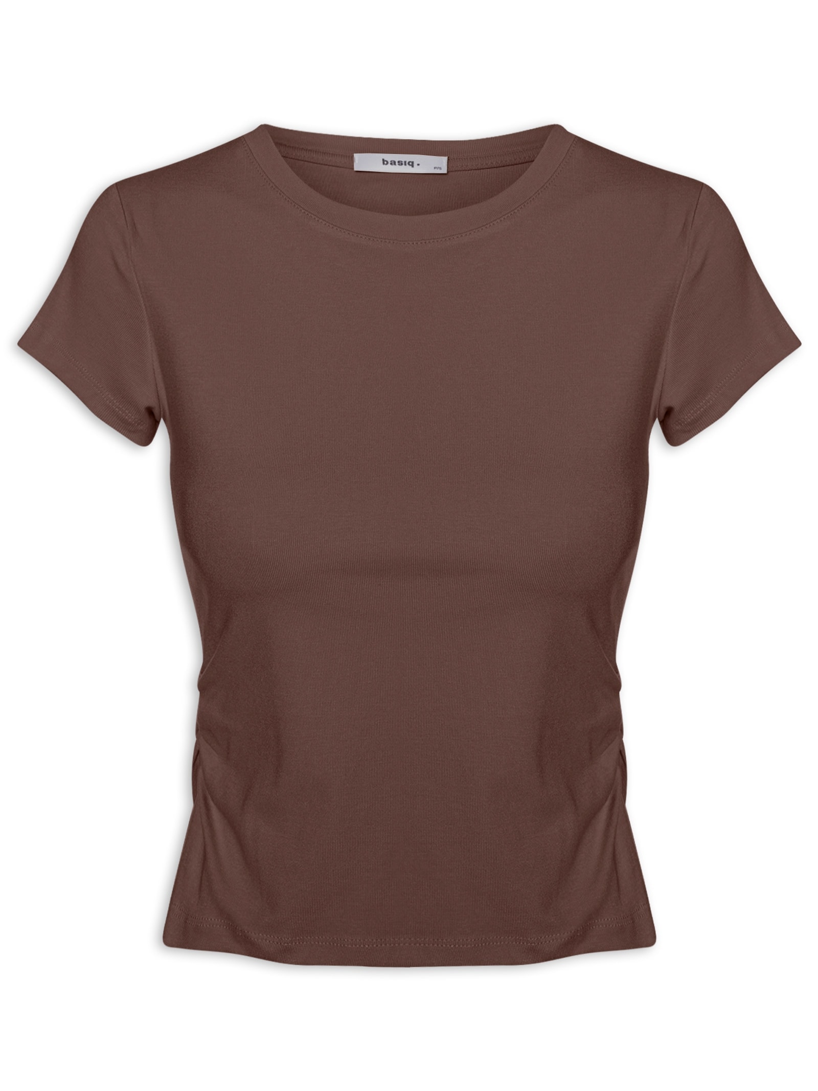 Blusa Feminina Comfy Justa Ao Corpo Marrom Basiq