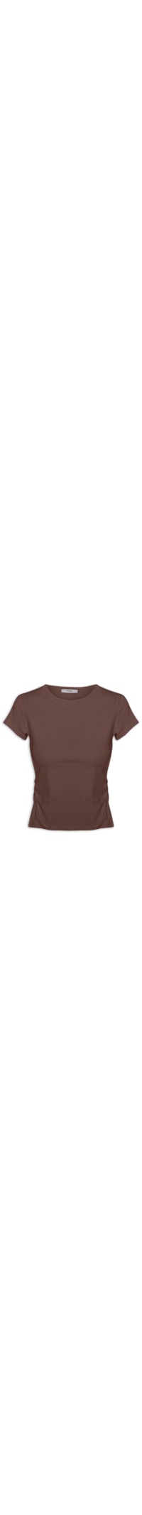 Blusa Feminina Comfy Justa Ao Corpo - Marrom