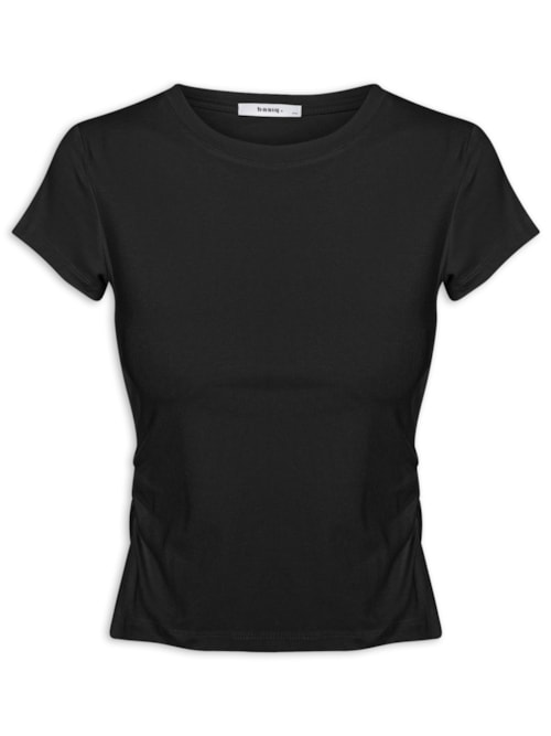 Blusa Feminina Comfy Justa Ao Corpo – Preto