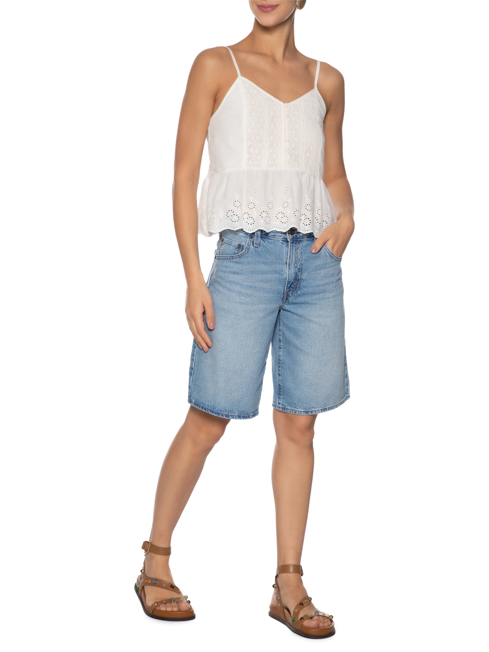 Blusa Feminina Cora Sl Blouse Branco Levi's
