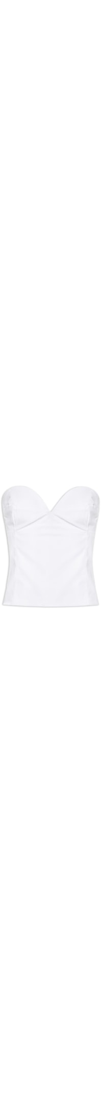 Blusa Feminina Corselet Sem Alça - Branco