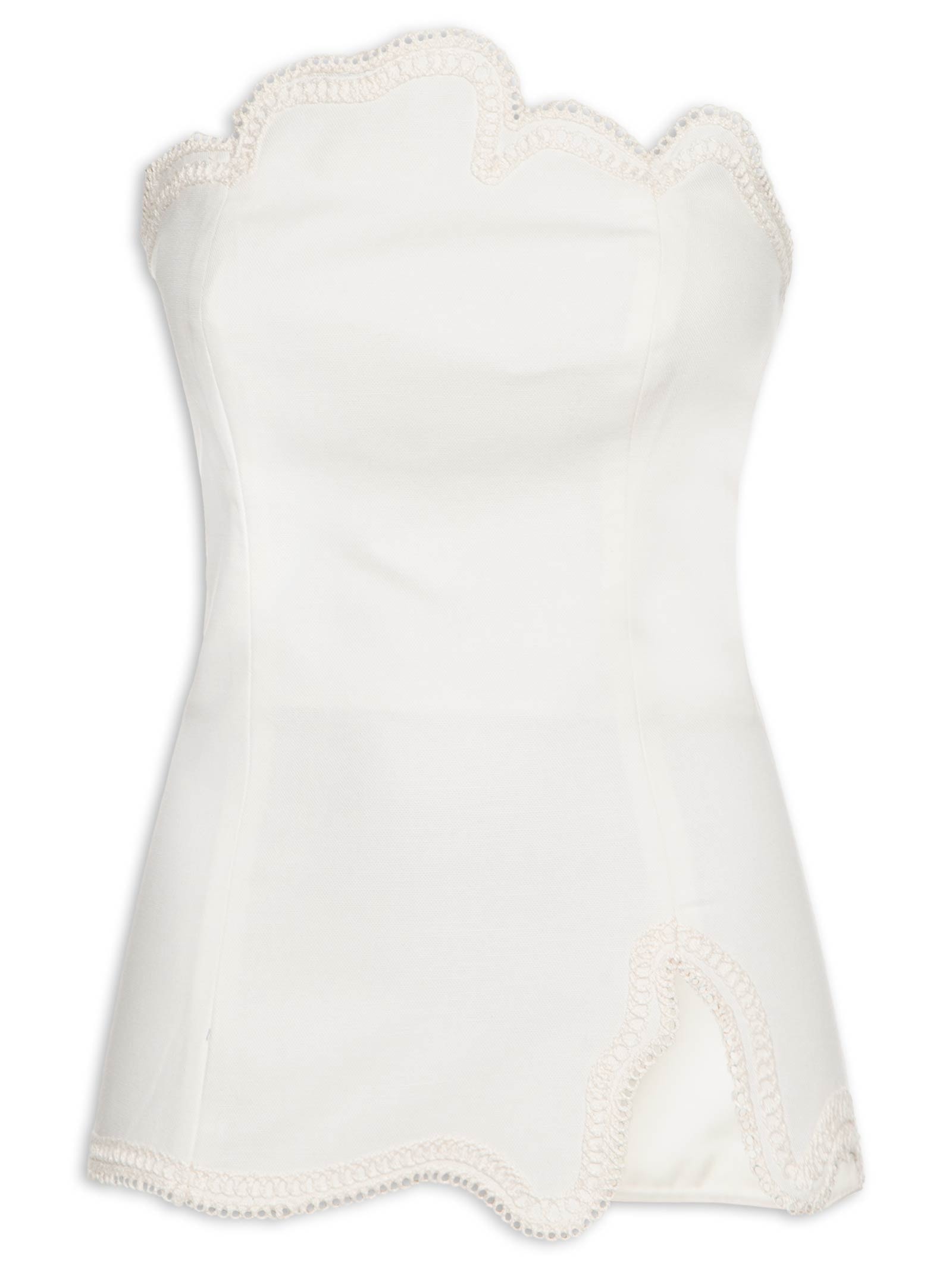 Blusa Feminina Corset Alongada Branco Lança Perfume