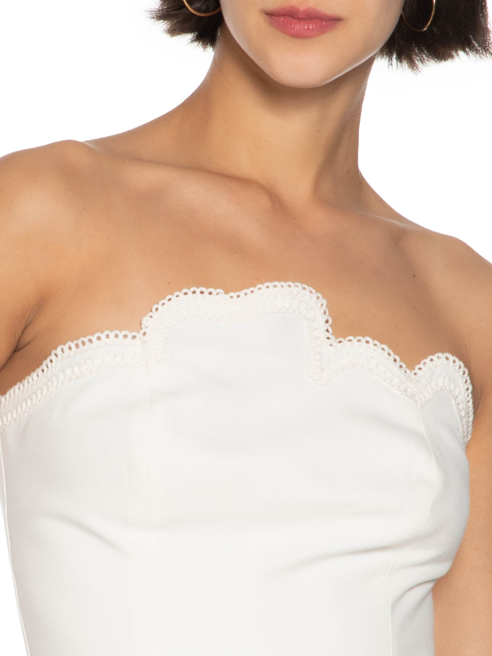 Blusa Feminina Corset Alongada Branco Lança Perfume