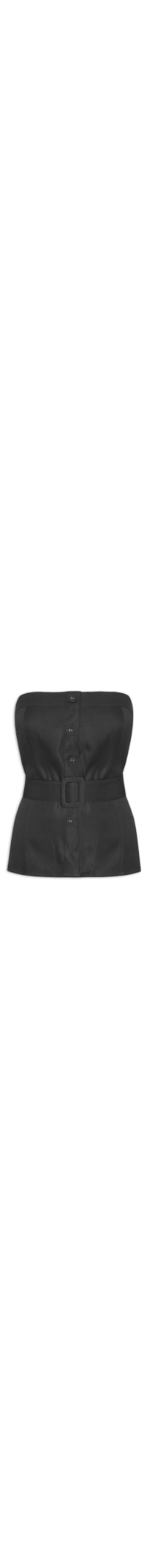 Blusa Feminina Corset Com Cinto - Preto
