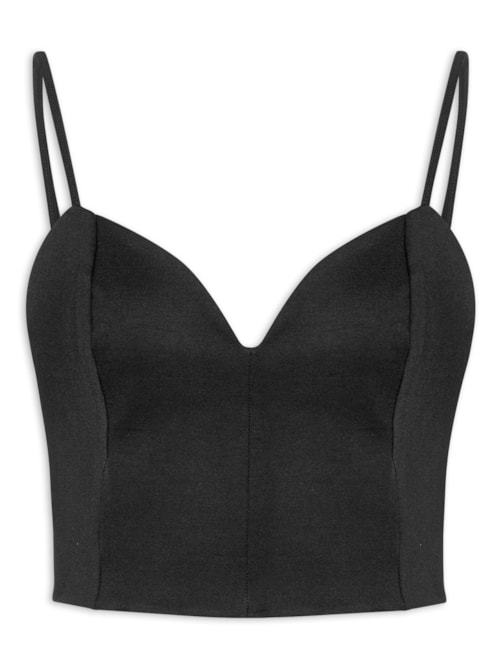 Blusa Feminina Corset De Alças – Preto