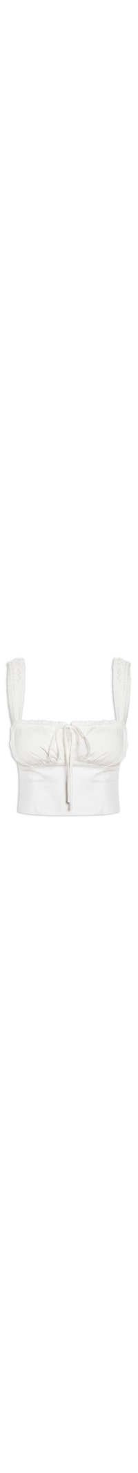 Blusa Feminina Corset Franzidos - Off White