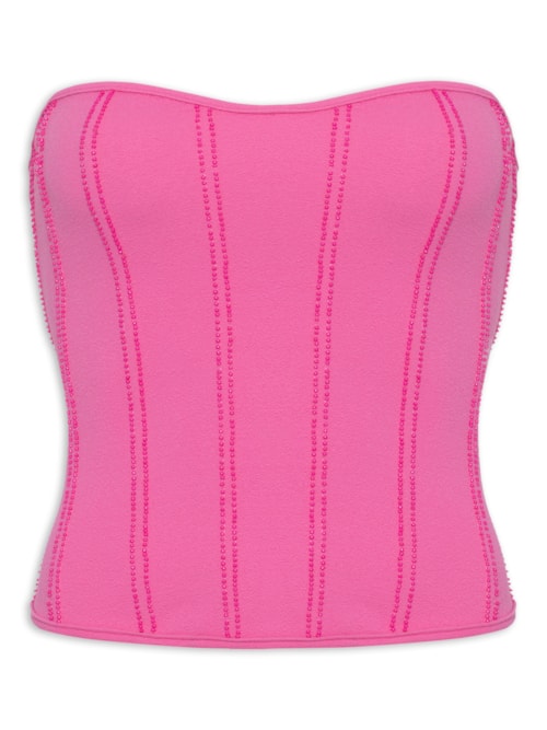Blusa Feminina Corset Jolie Bordado – Rosa