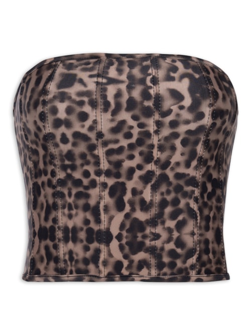 Blusa Feminina Corset Luisa – Animal Print