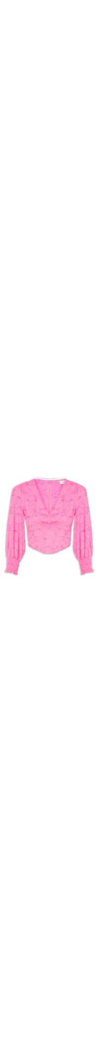 Blusa Feminina Corset Manga 3/4 - Rosa