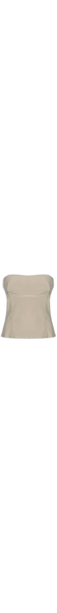 Blusa Feminina Corset sem Alça - Bege