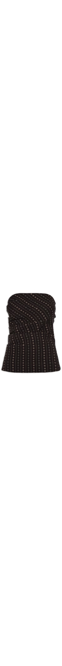 Blusa Feminina Corset Sem Alça - Marrom