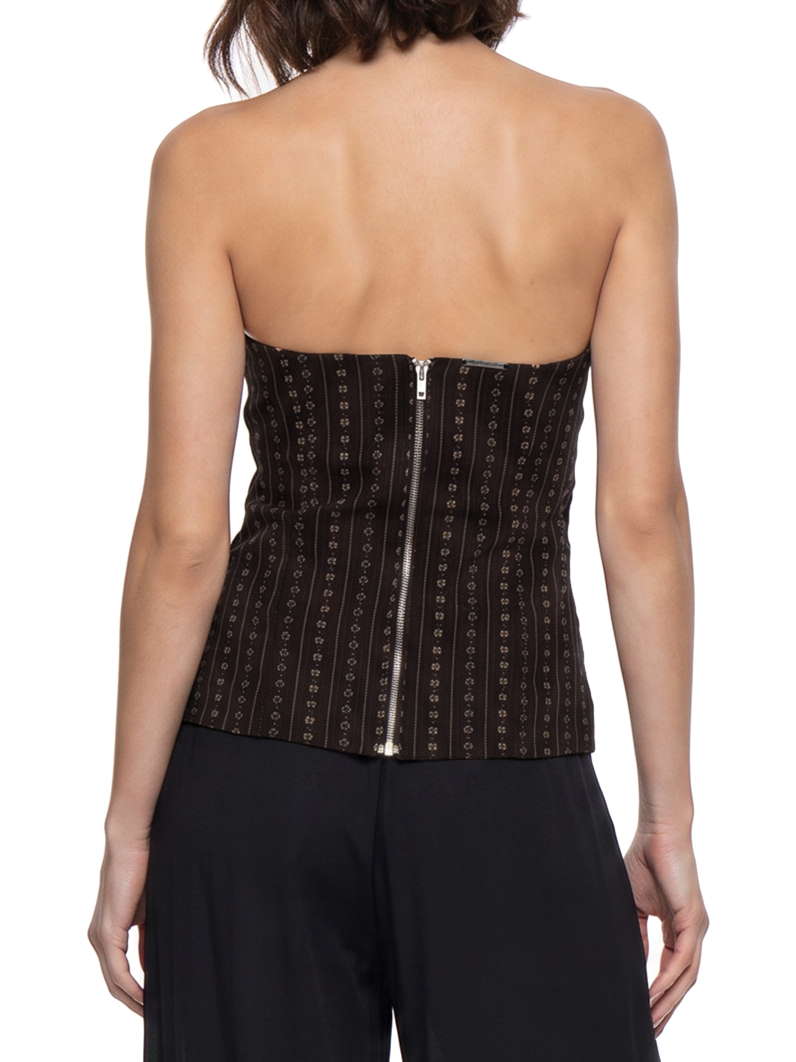 Blusa Feminina Corset Sem Alça Marrom My Favorite