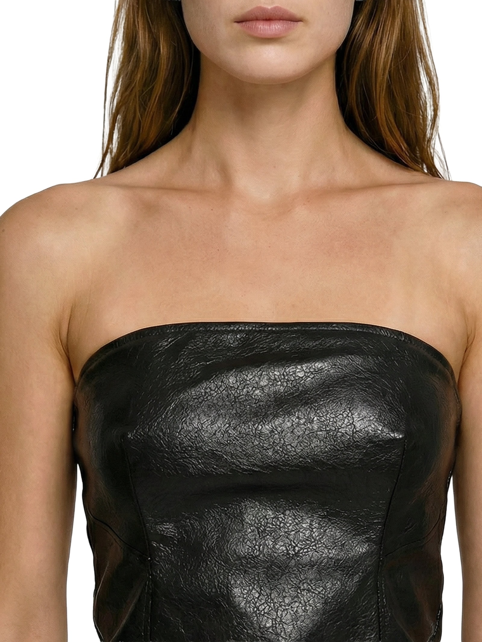 Blusa Feminina Corset Sem Alças Preto Lança Perfume