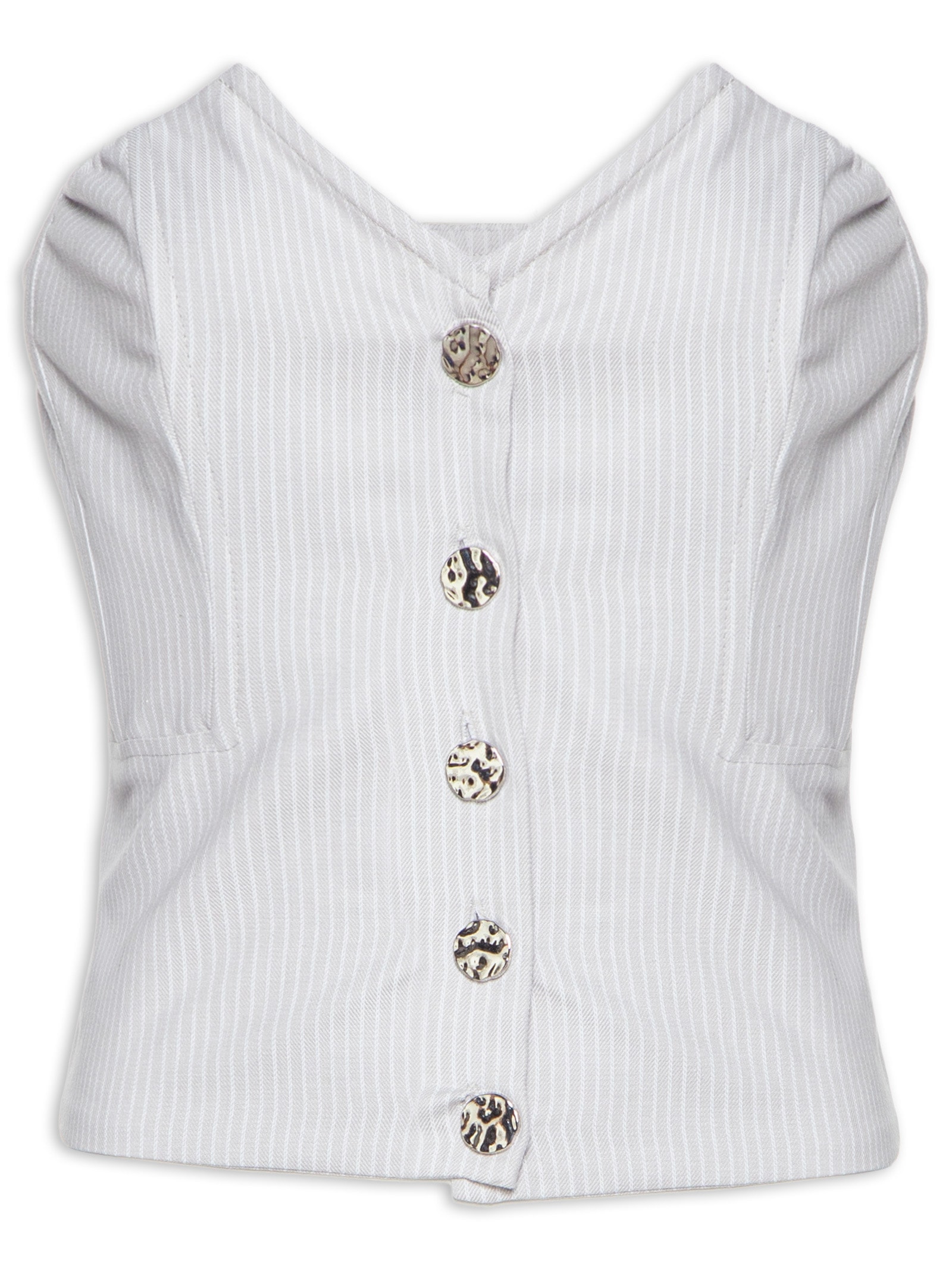 Blusa Feminina Corset Tomara Que Caia Cinza Market 33