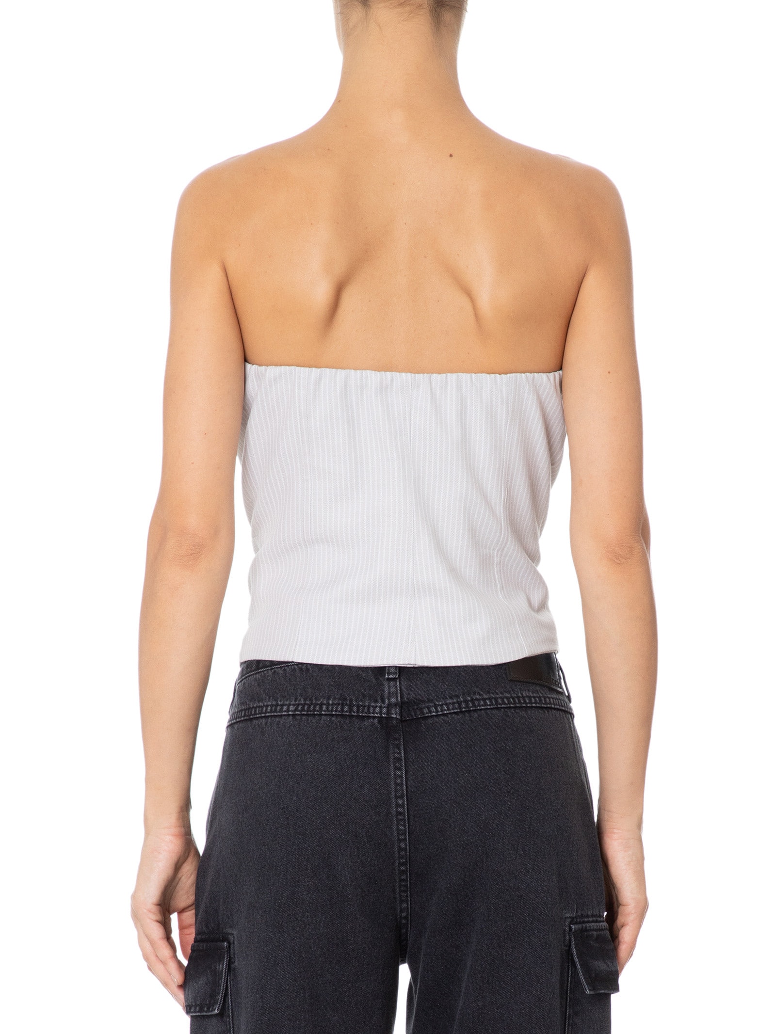 Blusa Feminina Corset Tomara Que Caia Cinza Market 33