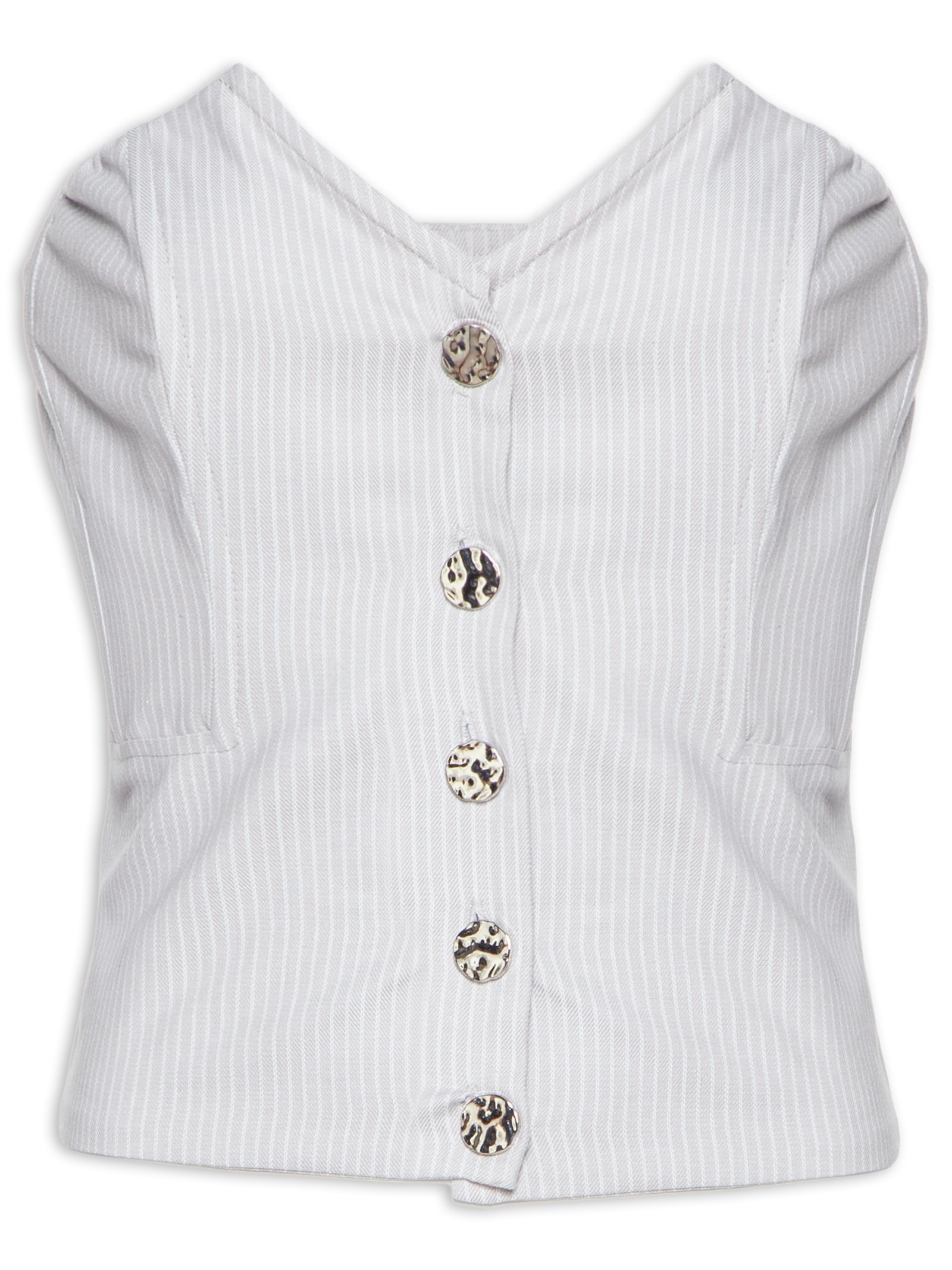 Blusa Feminina Corset Tomara Que Caia Cinza Market 33