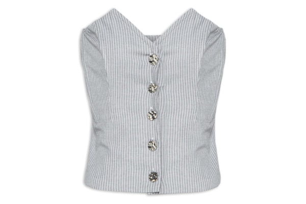 Blusa Feminina Corset Tomara Que Caia - Cinza