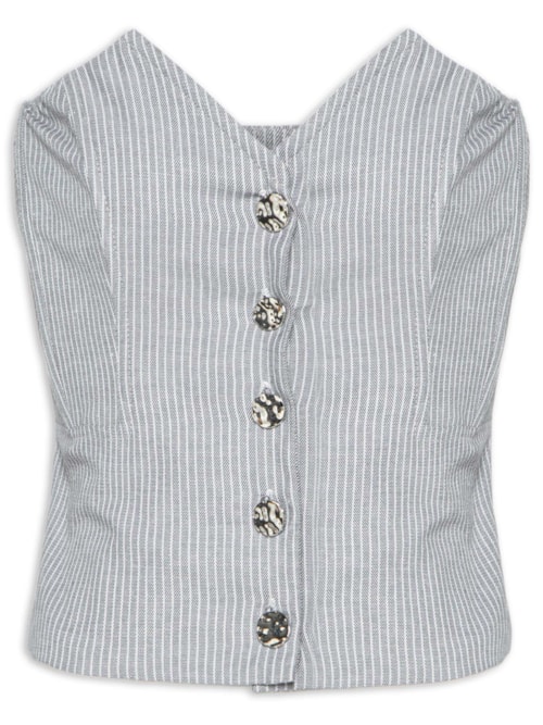 Blusa Feminina Corset Tomara Que Caia – Cinza