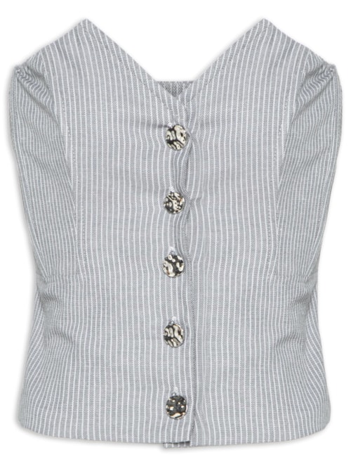 Blusa Feminina Corset Tomara Que Caia - Cinza