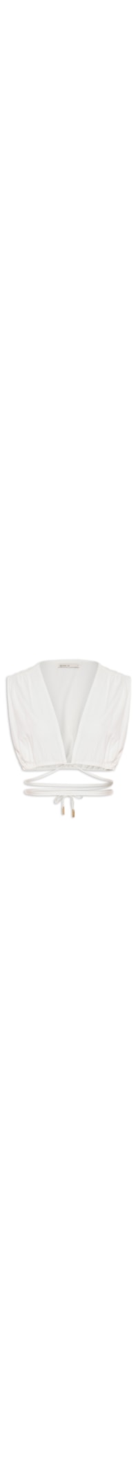 Blusa Feminina Crepe Com Amarração - Off White