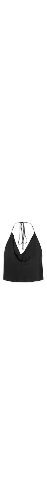 Blusa Feminina Crepe Decotada - Preto