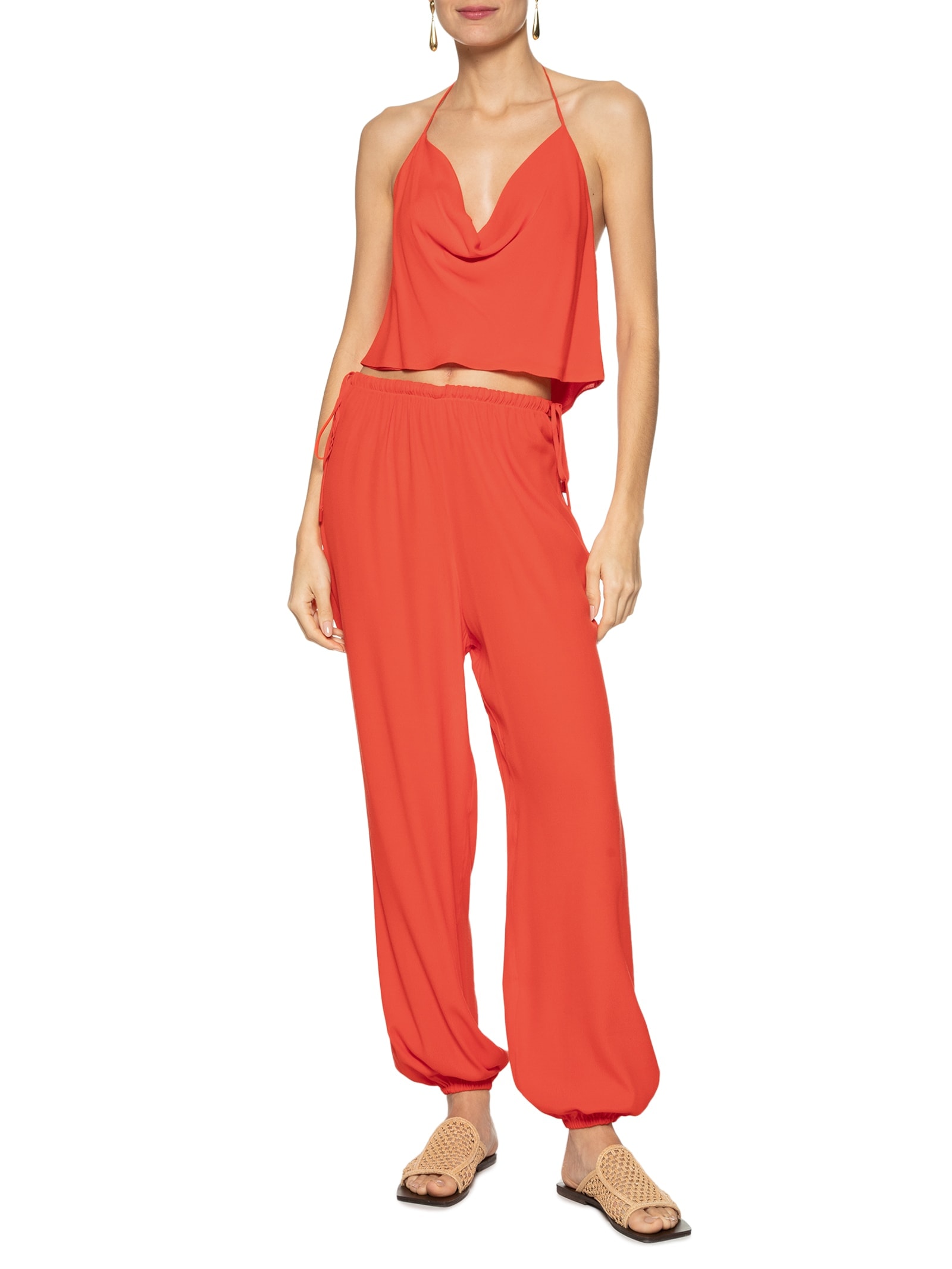 Blusa Feminina Crepe Decotada Vermelho Dress To