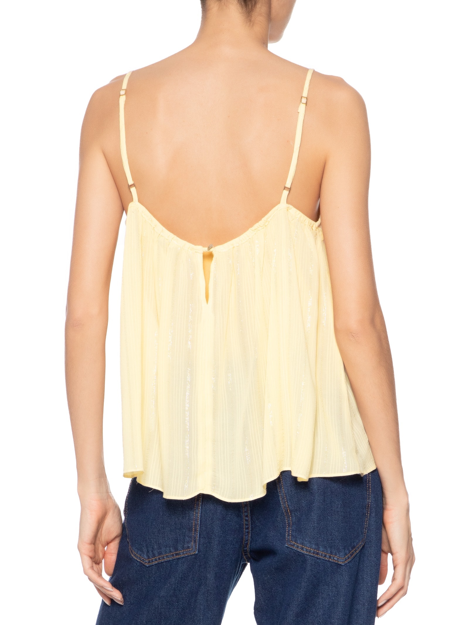 Blusa Feminina Crepe Estampa Céu Sereno Amarelo Dress To