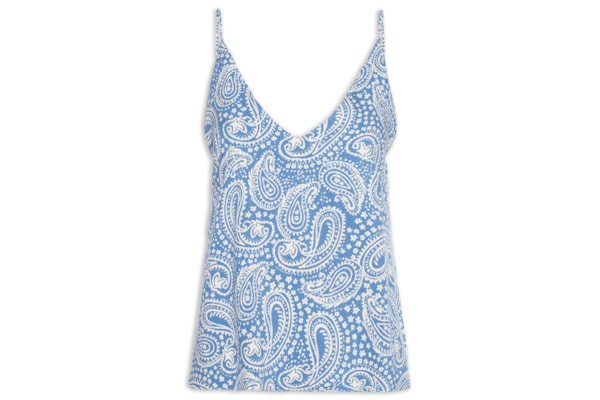 Blusa Feminina Crepe Estampa Céu Sereno - Azul