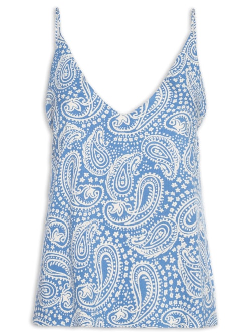 Blusa Feminina Crepe Estampa Céu Sereno – Azul