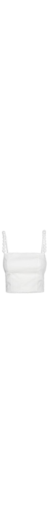 Blusa Feminina Cropped Alças - Off White