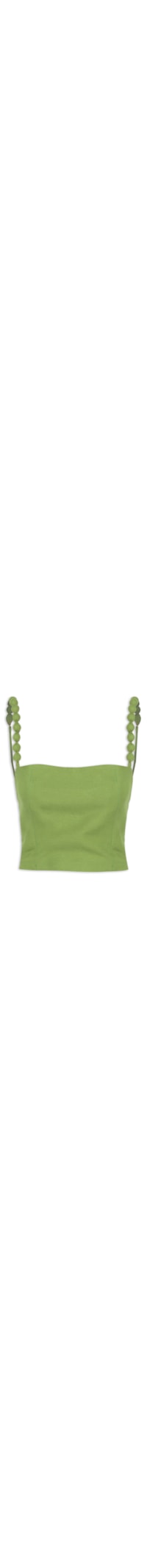 Blusa Feminina Cropped Alças - Verde
