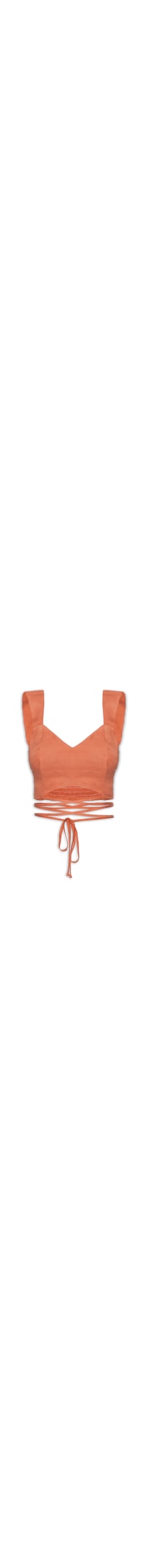 Blusa Feminina Cropped Atado - Laranja