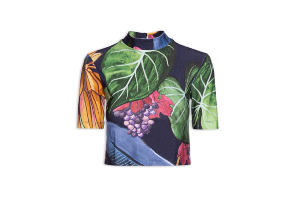 Blusa Feminina Cropped Banana Uva - Verde