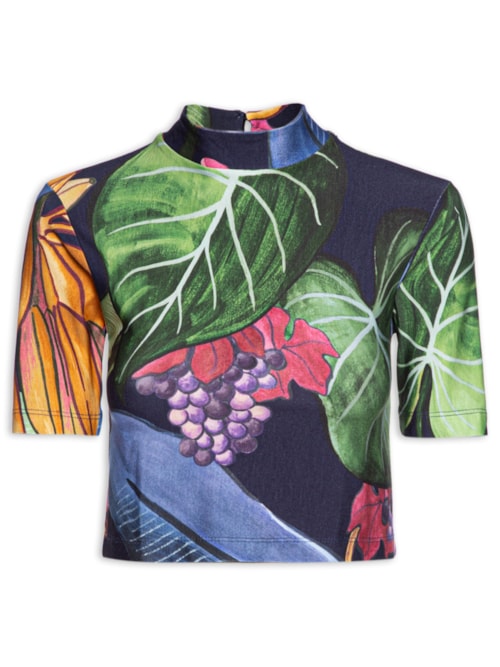 Blusa Feminina Cropped Banana Uva – Verde