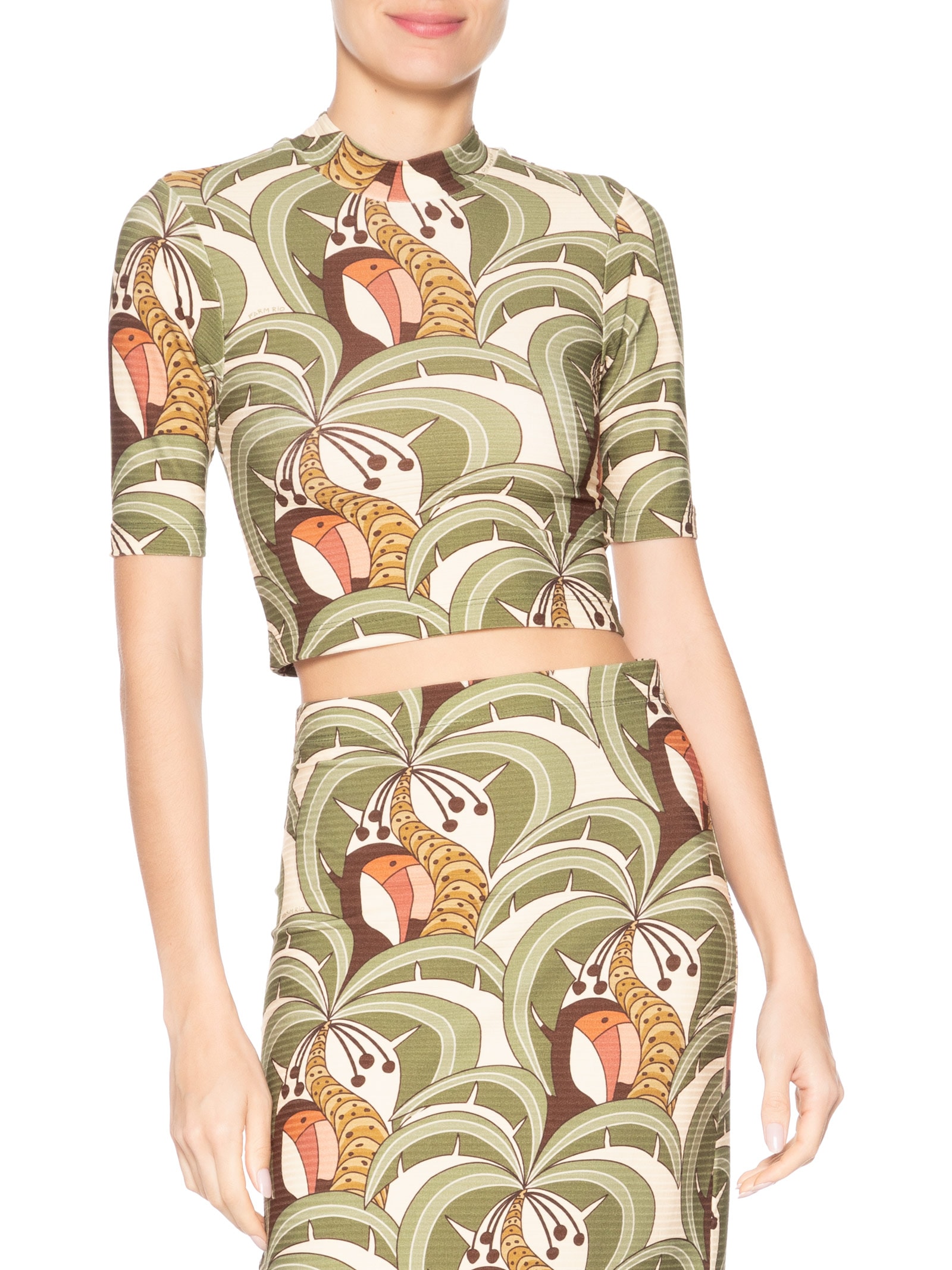 Blusa Feminina Cropped Bananada De Tucano Verde Farm