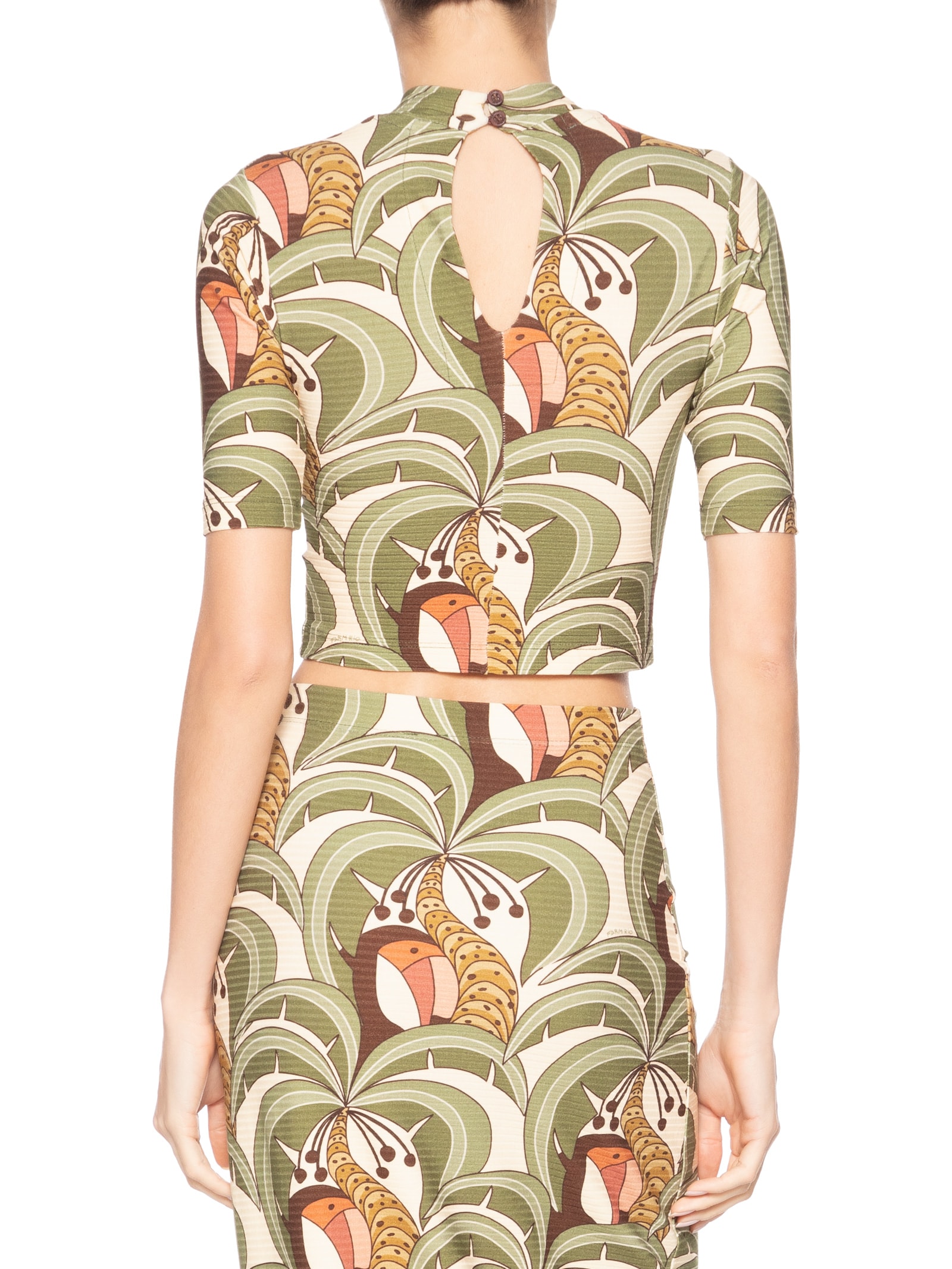 Blusa Feminina Cropped Bananada De Tucano Verde Farm