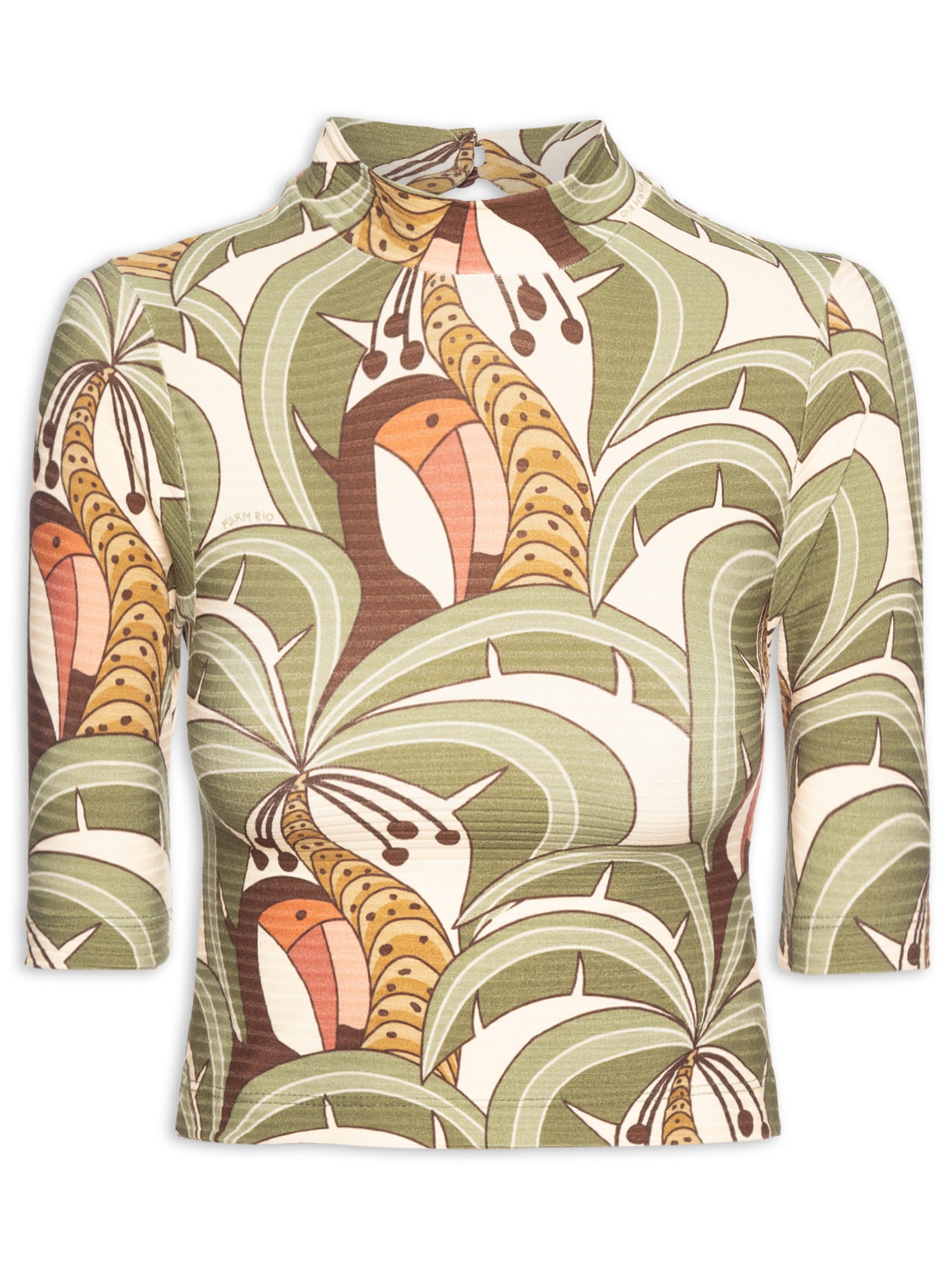 Blusa Feminina Cropped Bananada De Tucano Verde Farm